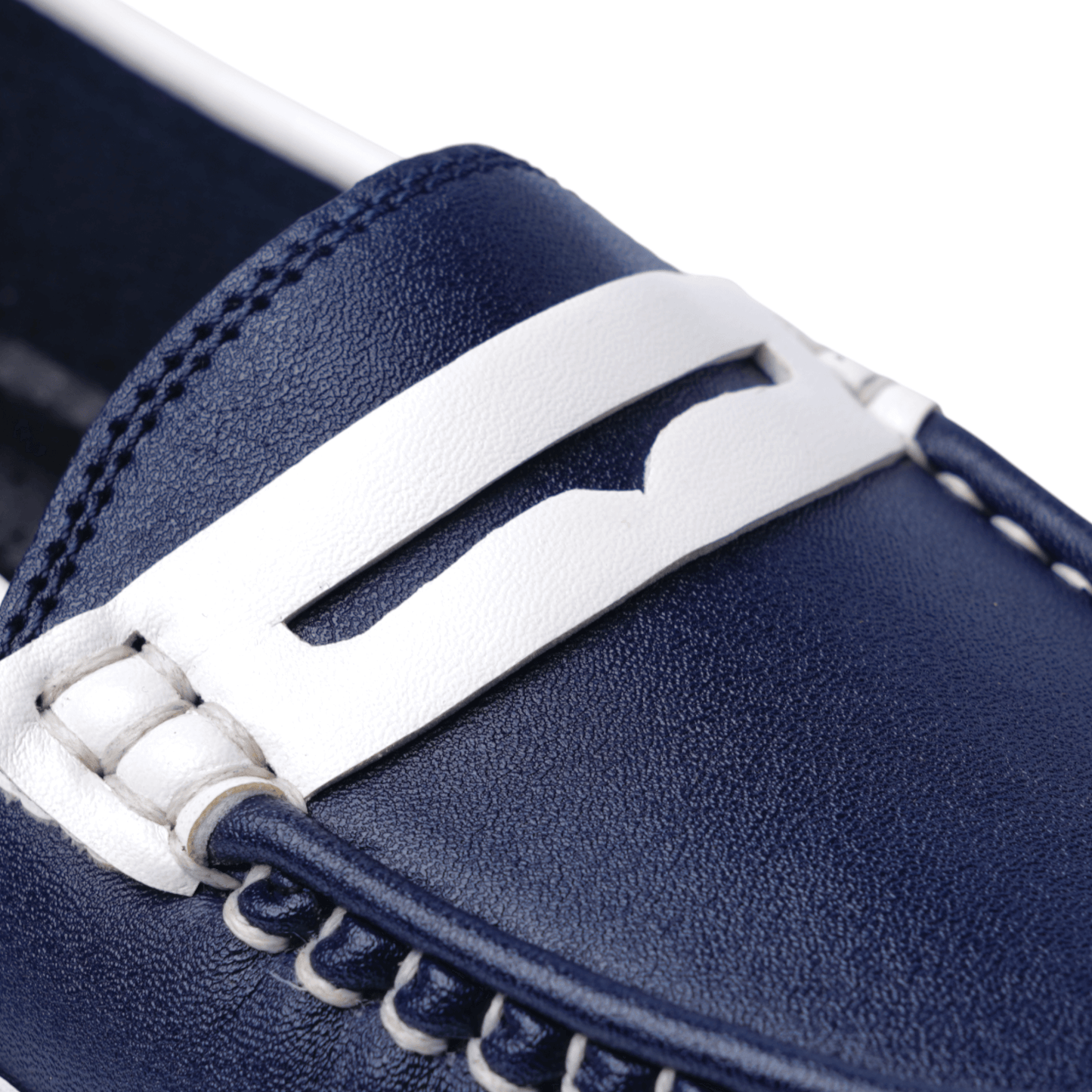 Women's Navy Comfort Loafer | White Stripe