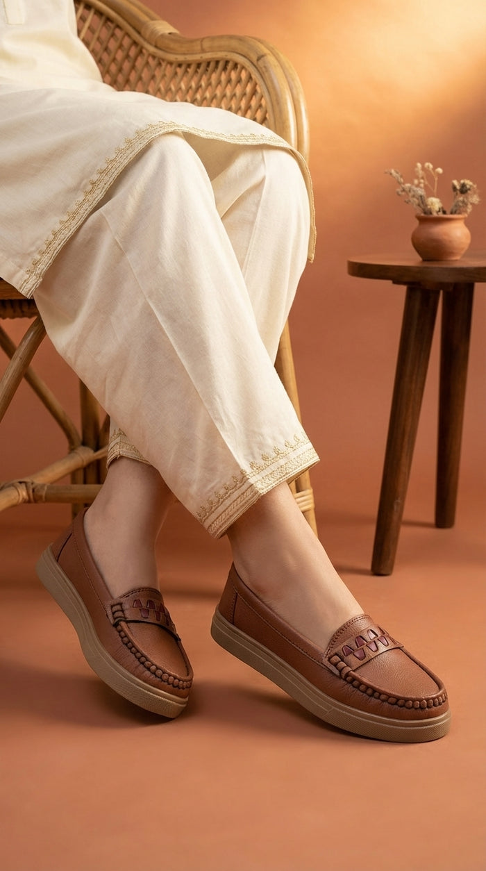 Women's Caramel Accent Loafer | Caramel Sole