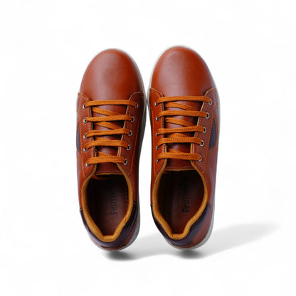 Brown Lace-Up Sneakers