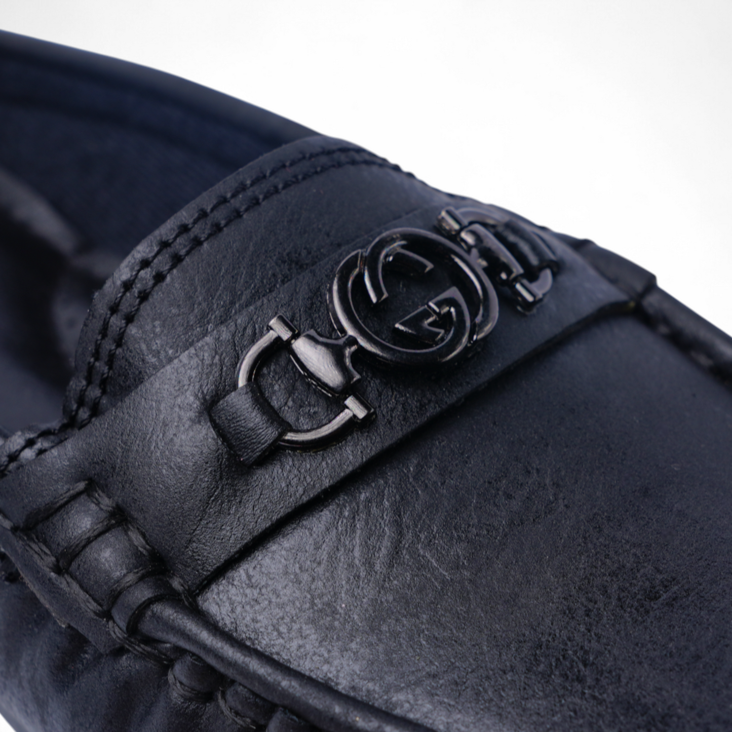 Black Backless Loafer Mules