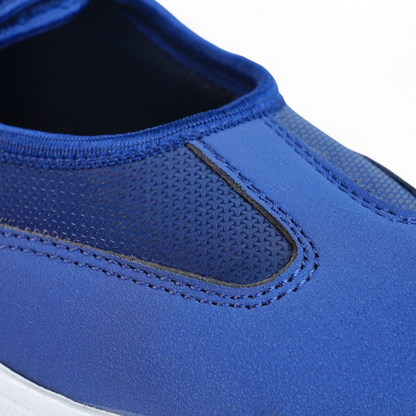 Blue one strap flats