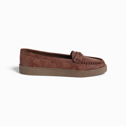 Women's Brown Comfort Loafer | Caramel Sole