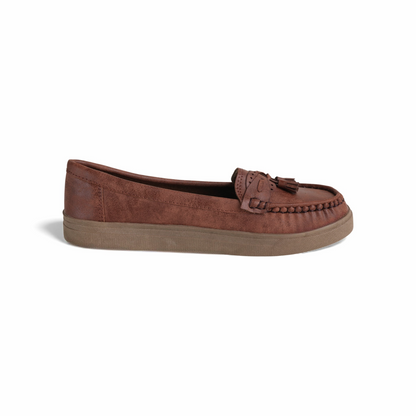Women's Brown Cloud Tassel Loafer | Caramel Sole