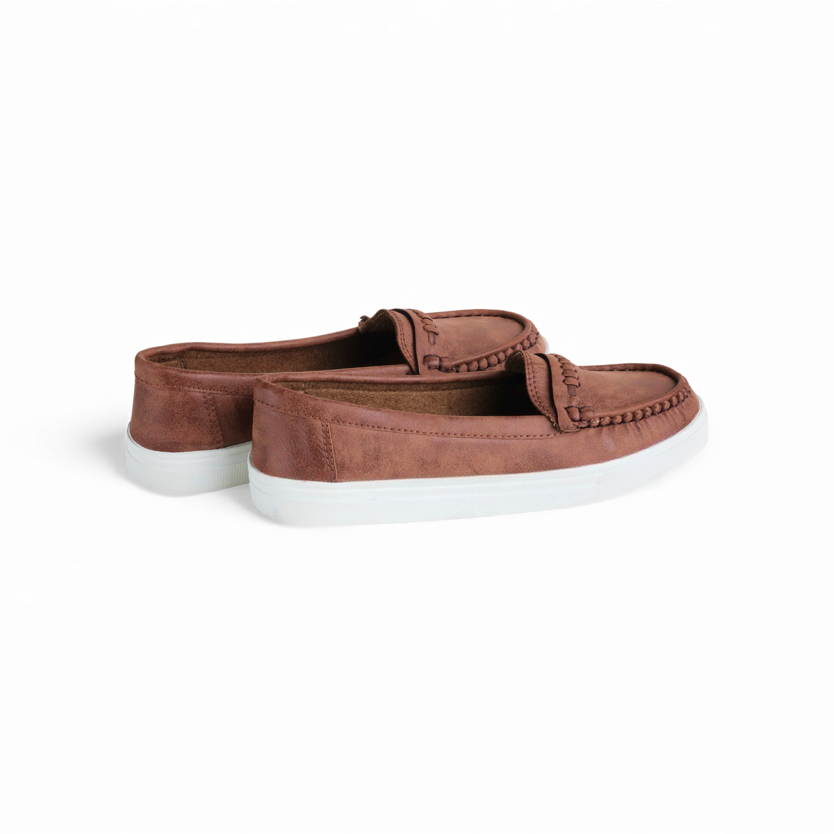 Women's Camel Comfort Loafer | White Sole