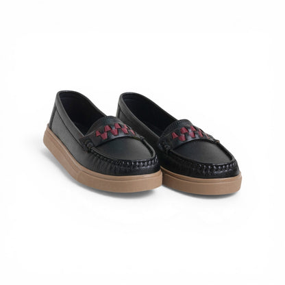 Women's Black Accent Loafer | Caramel Sole