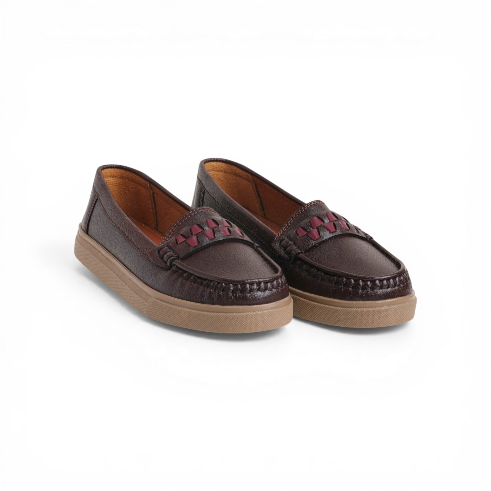 Women's Coffee Accent Loafer | Caramel Sole