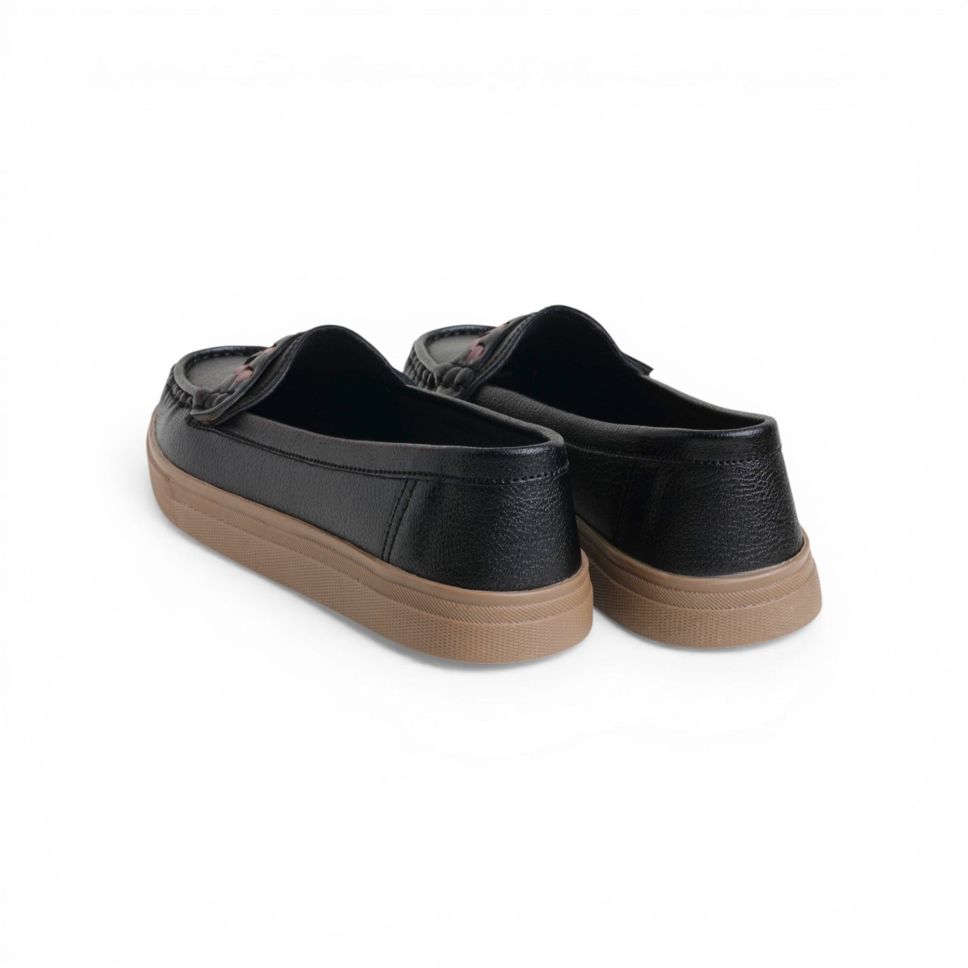 Women's Black Accent Loafer | Caramel Sole