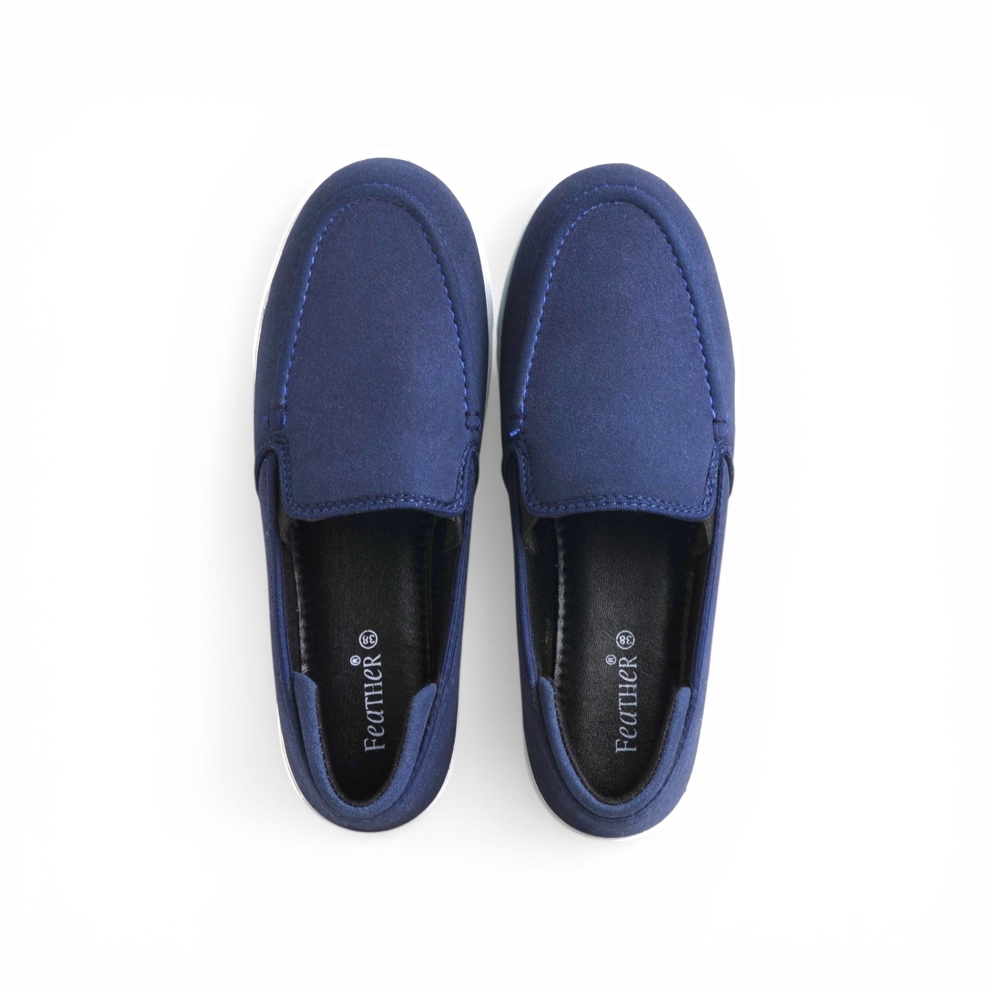 Women's Deep Blue Soft Suede Loafer