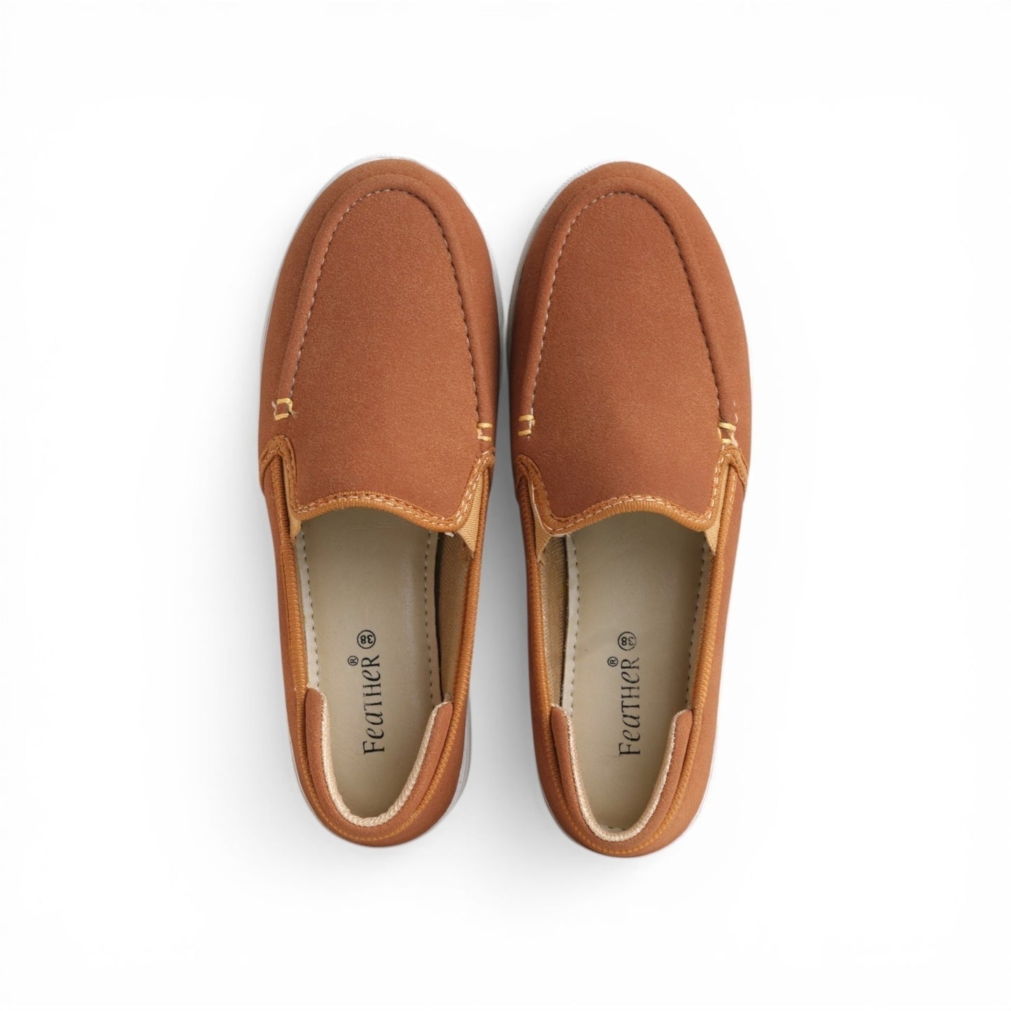 Women's Camel Soft Suede Loafer