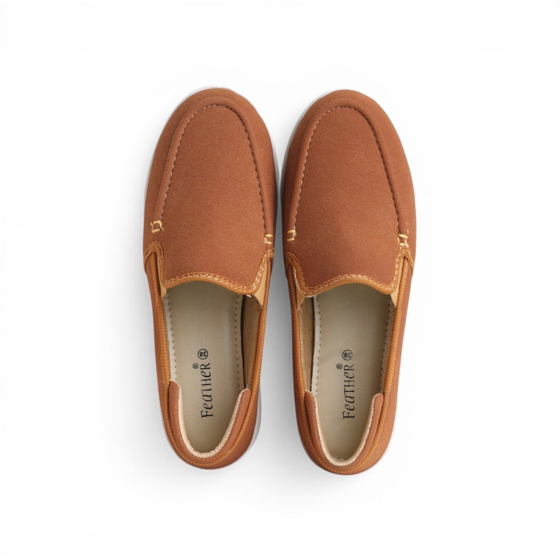 Women's Camel Soft Suede Loafer