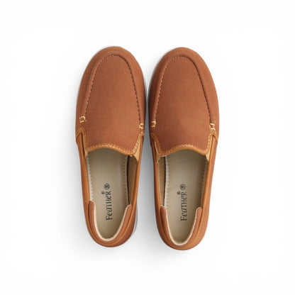 Women's Camel Soft Suede Loafer