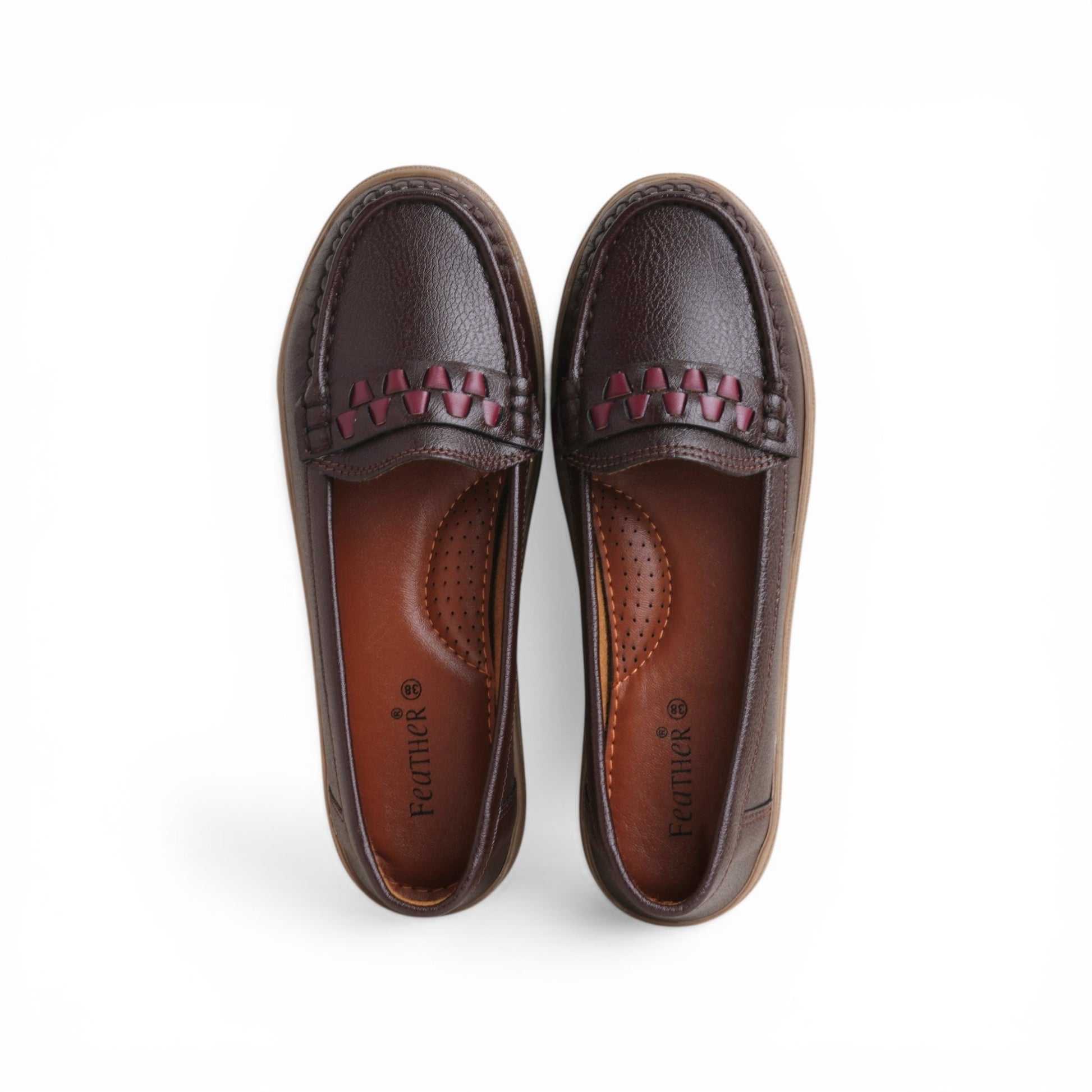 Women's Coffee Accent Loafer | Caramel Sole