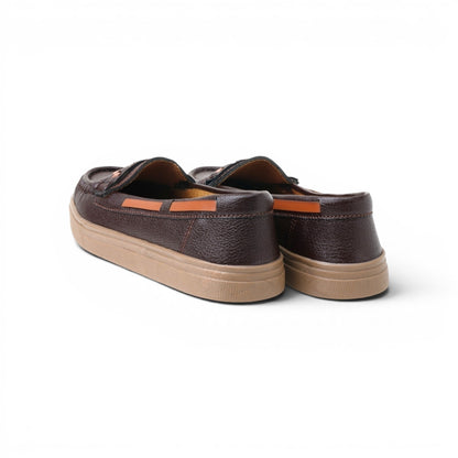 Women's Dark Coffee Accent Loafer | Caramel Sole
