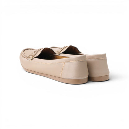 Women's Beige Comfort Loafer | Caramel Sole