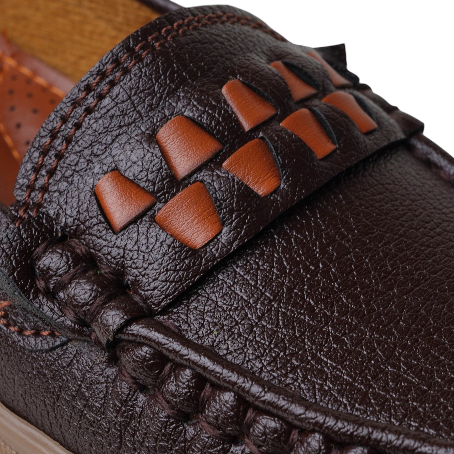 Women's Dark Coffee Accent Loafer | Caramel Sole
