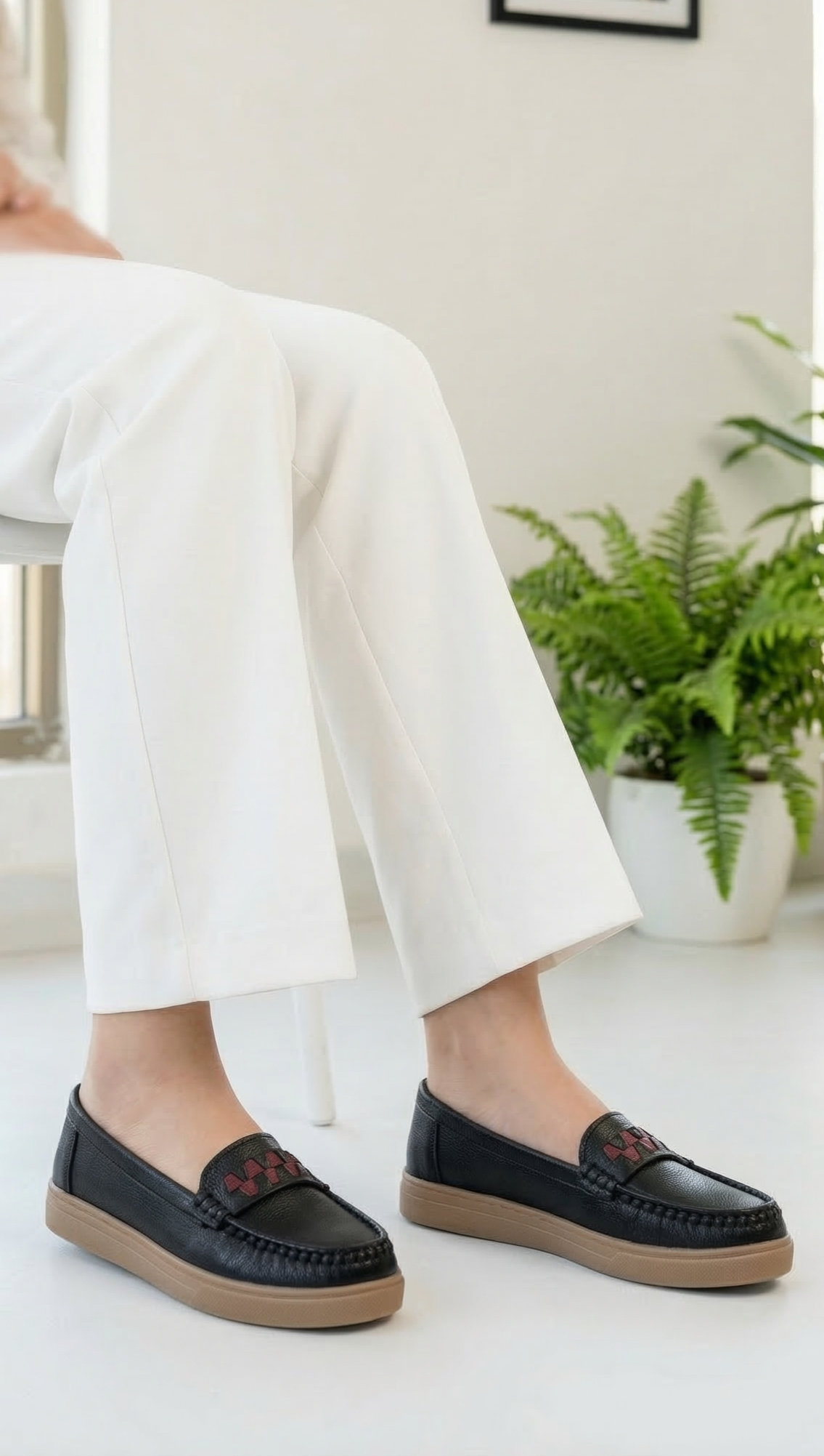 Women's Black Accent Loafer | Caramel Sole – lifestyle