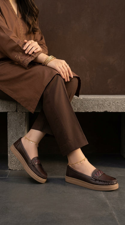 Women's Coffee Accent Loafer | Caramel Sole – lifestyle