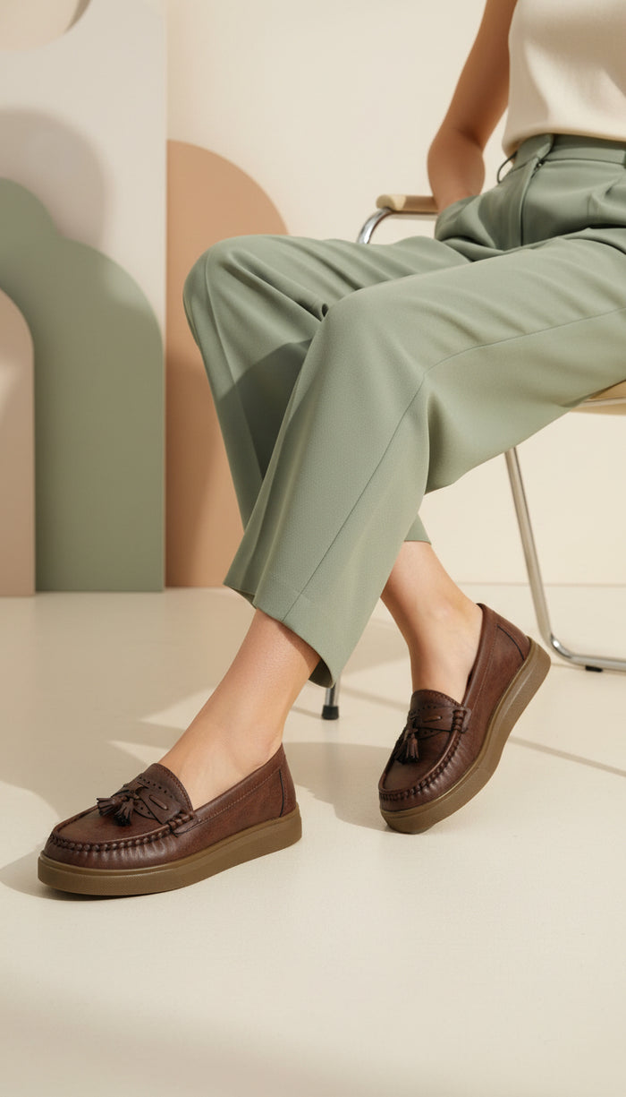 Women's Coffee Cloud Tassel Loafer | Caramel Sole
