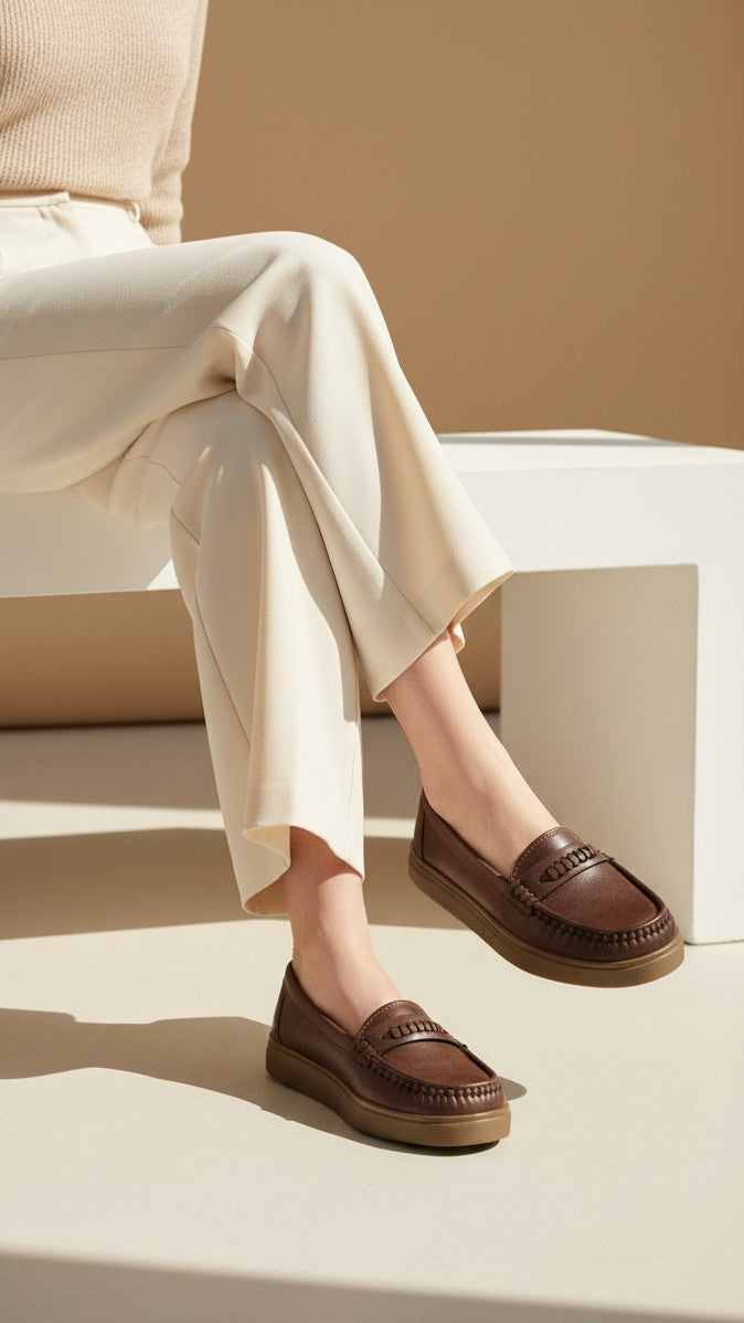 Women's Coffee Comfort Loafer | Caramel Sole