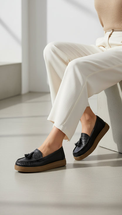 Cloud Tassel - Black (Brown Base)